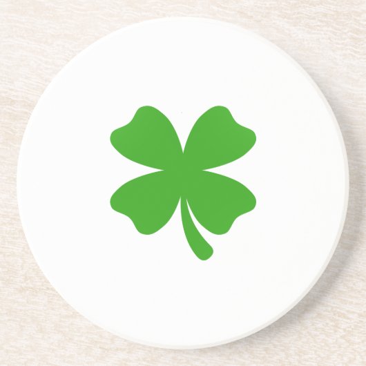st patricksクローバー絵文字 コースター (正面)