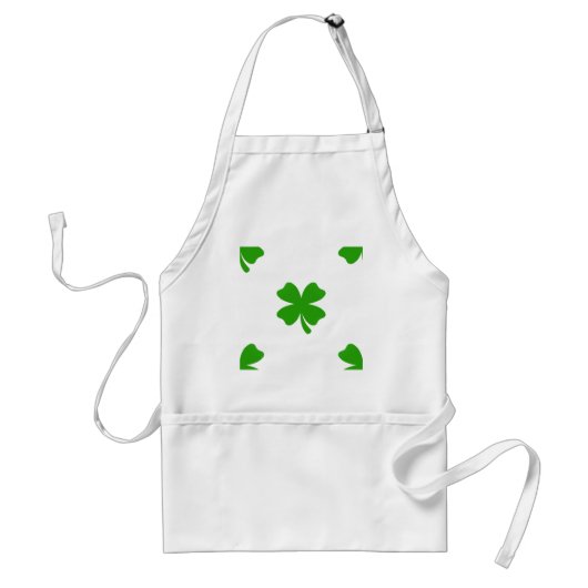 st patricksクローバー絵文字 スタンダードエプロン (正面)
