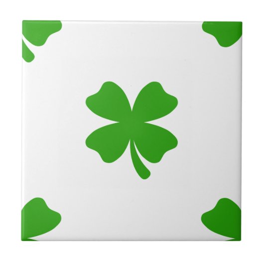 st patricksクローバー絵文字 タイル (正面)
