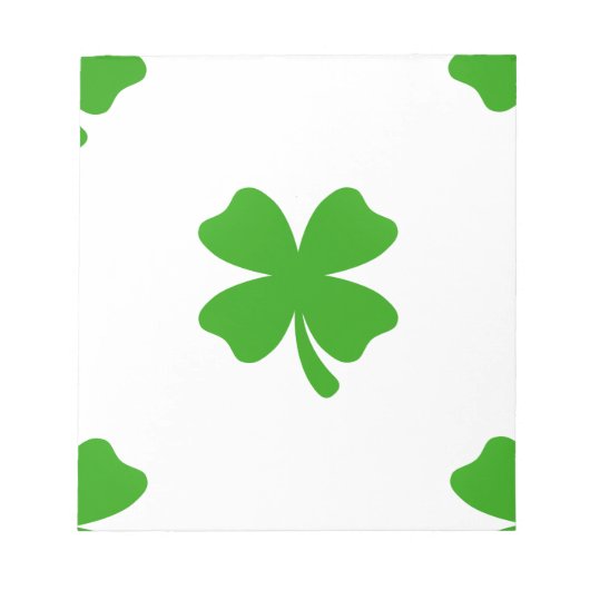 st patricksクローバー絵文字 ノートパッド (正面)