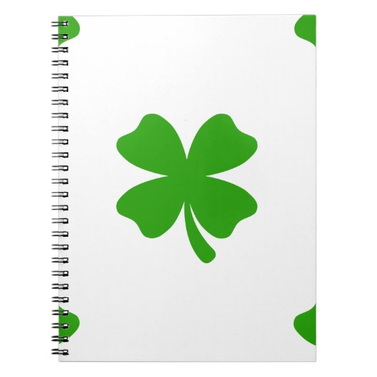 st patricksクローバー絵文字 ノートブック (正面)