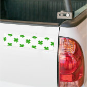 st patricksクローバー絵文字 バンパーステッカー (トラック上)