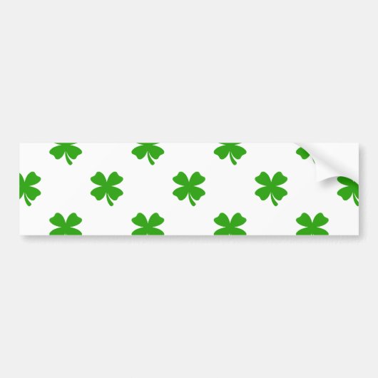 st patricksクローバー絵文字 バンパーステッカー (正面)