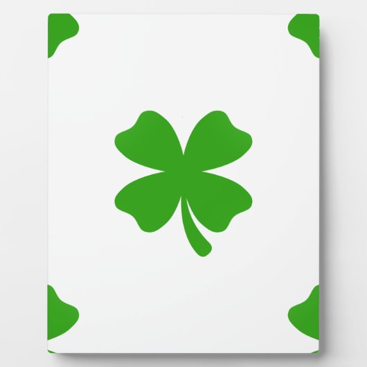 st patricksクローバー絵文字 フォトプラーク (正面)
