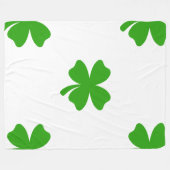 st patricksクローバー絵文字 フリースブランケット (正面(横))