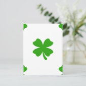 st patricksクローバー絵文字 ポストカード (スタンド正面)