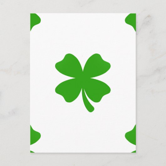 st patricksクローバー絵文字 ポストカード (正面)
