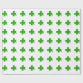 st patricksクローバー絵文字 ラッピングペーパー (フラット)
