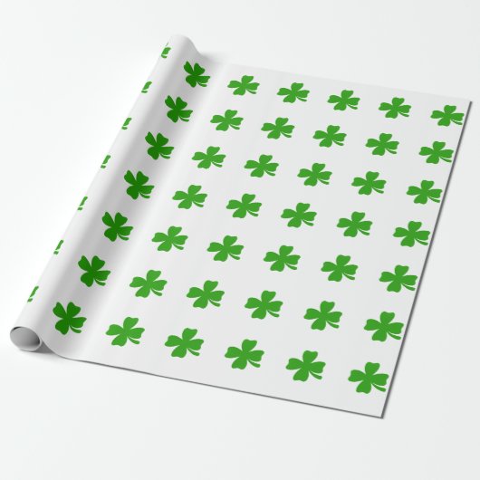 st patricksクローバー絵文字 ラッピングペーパー (アンロールド)