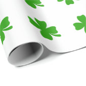 st patricksクローバー絵文字 ラッピングペーパー (ロールコーナー)