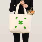 st patricksクローバー絵文字 ラージトートバッグ (正面(商品))