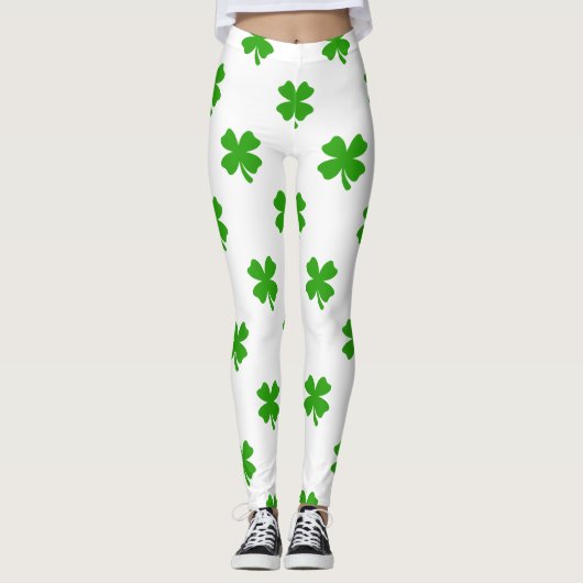 st patricksクローバー絵文字 レギンス (正面)