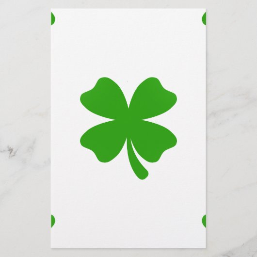 st patricksクローバー絵文字 便箋 (正面)