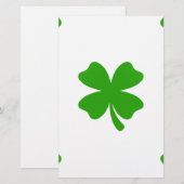 st patricksクローバー絵文字 便箋 (正面/裏面)