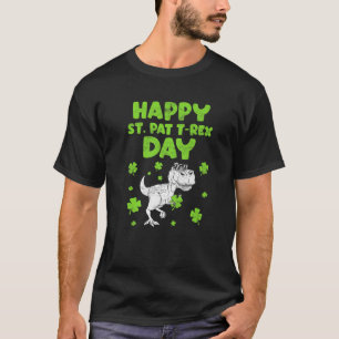 St patricksサンパットTレックスおもしろい恐竜聖Pa Tシャツ