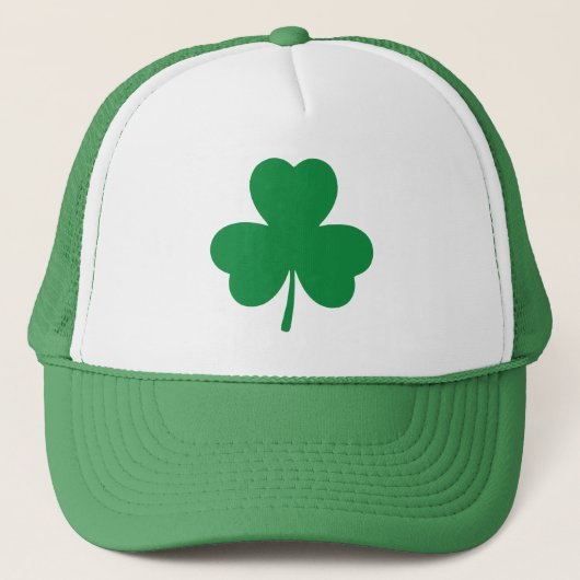 St patricksシンプルグリーンシャムロック キャップ (正面)