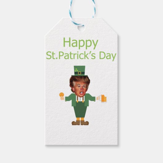 st patricksトランプ・レプラチョーン ギフトタグ (正面)