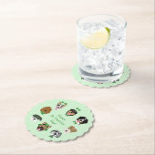 St patricksドッグ顔パターン ペーパーコースター (インサイチュ)