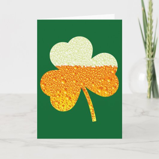 st patricksビアクローバー カード (正面)