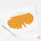 st patricksビアクローバー 楕円形シール (封筒)