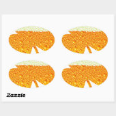 st patricksビアクローバー 楕円形シール (シート)