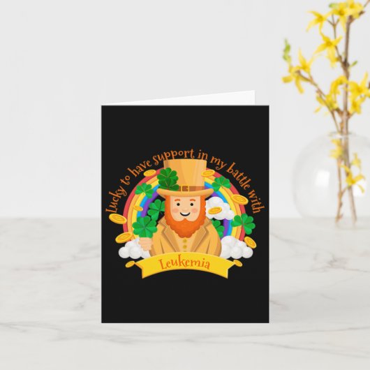 St patricksフォーリーフクローバーレプレシャン白血病A カード (黄色い花)