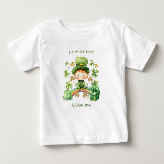 St patricksラッキーワンゲストオブオナー ベビーTシャツ (正面)