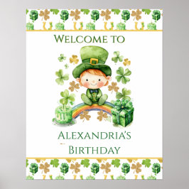 St patricksラッキーワンファースト誕生日へようこそ ポスター