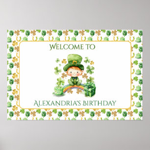St patricksラッキーワンファースト誕生日へようこそ ポスター
