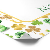 St patricksラッキーワンファースト誕生日へようこそ ポスター (角)