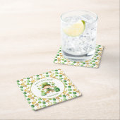 St patricksラッキーワンファースト誕生日 スクエアペーパーコースター (インサイチュ)