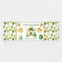 St patricksラッキーワンファースト誕生日 横断幕