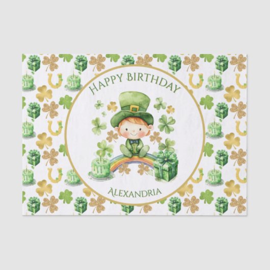 St patricksラッキーワンファースト誕生日 薄葉紙 (正面)