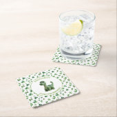 St patricksラッキーワン恐竜紙コースター スクエアペーパーコースター (インサイチュ)