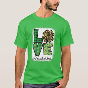 St patricks先生メッシーバンヒョウ漂白イリ tシャツ