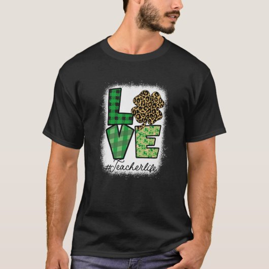 St patricks先生メッシーバンヒョウ漂白イリ tシャツ (正面)