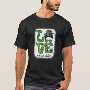 St patricks先生メッシーバンヒョウ漂白イリ tシャツ