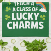 St patricks先生ラッキーチャームクローバーアイリッシュ キッチンタオル (折り畳み)