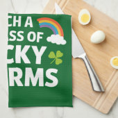 St patricks先生ラッキーチャームクローバーアイリッシュ キッチンタオル (四つ折り)