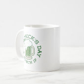 st patricks動揺してグリーンビール コーヒーマグカップ (正面左)