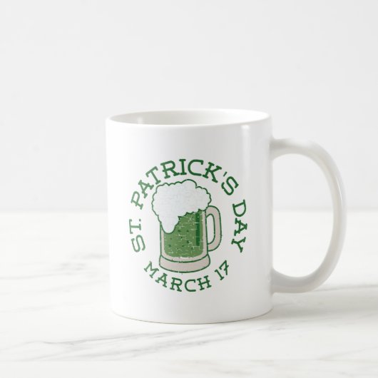 st patricks動揺してグリーンビール コーヒーマグカップ (右)