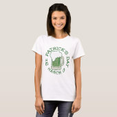 st patricks動揺してグリーンビール tシャツ (正面フル)