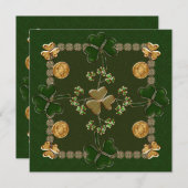 St. Patricks日のお祝い 招待状 (正面/裏面)