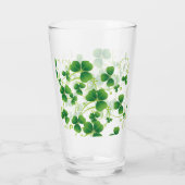St. Patricks日のつる植物及びシャムロックのクローバー タンブラーグラス (裏面)