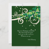 St. Patricks日のアイルランドのシャムロックのパーティの招待状 招待状 (裏面)