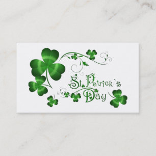 St. Patricks日のクローバー 名刺