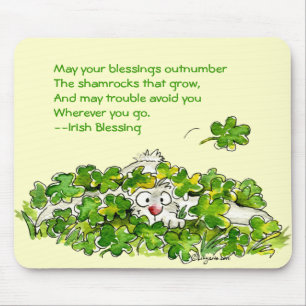 St. Patricks日のマウスパッドを賛美しているシャムロック マウスパッド