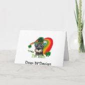 St. Patricks日の小型シュナウツァー カード (裏面)