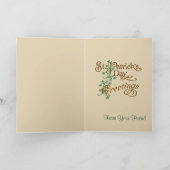 St. Patricks日の挨拶状 カード (内部)