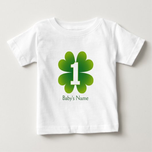 St. Patricks日の第1誕生日 ベビーTシャツ (正面)